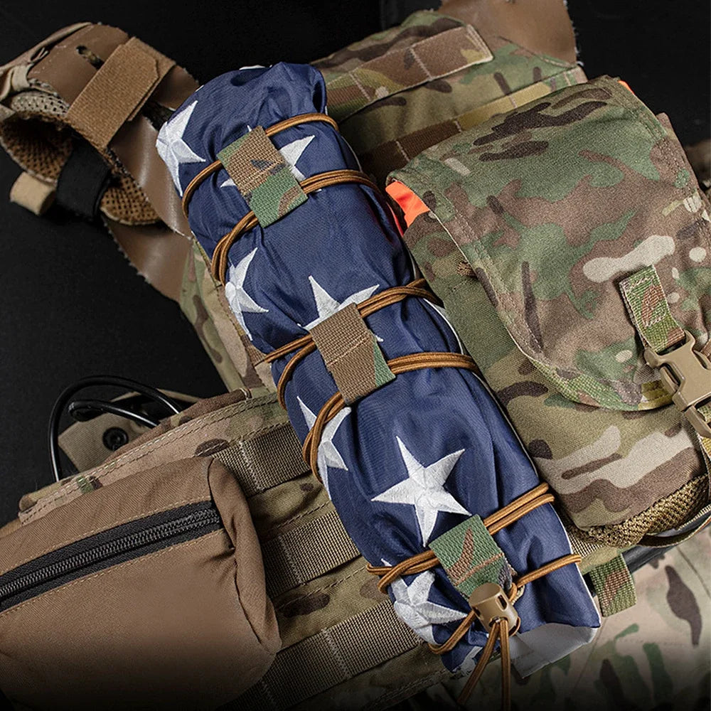 National Flag Fixed Strap Outdoor Hunting Vest Strip Storage Multi functional Fixed Strap Accessories Expansion Accessories