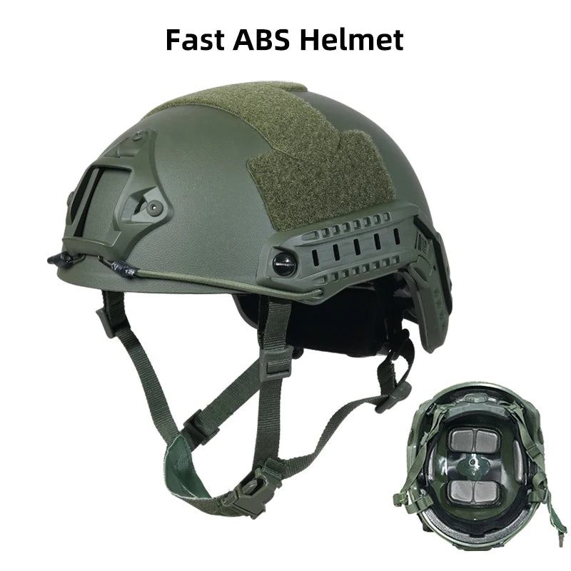 BOOIU FAST MH Tactical Helmet Adjustable Knob ABS Lightweight Comfortable Head Protector Outdoor CS Airsoft Shooting Game Gear