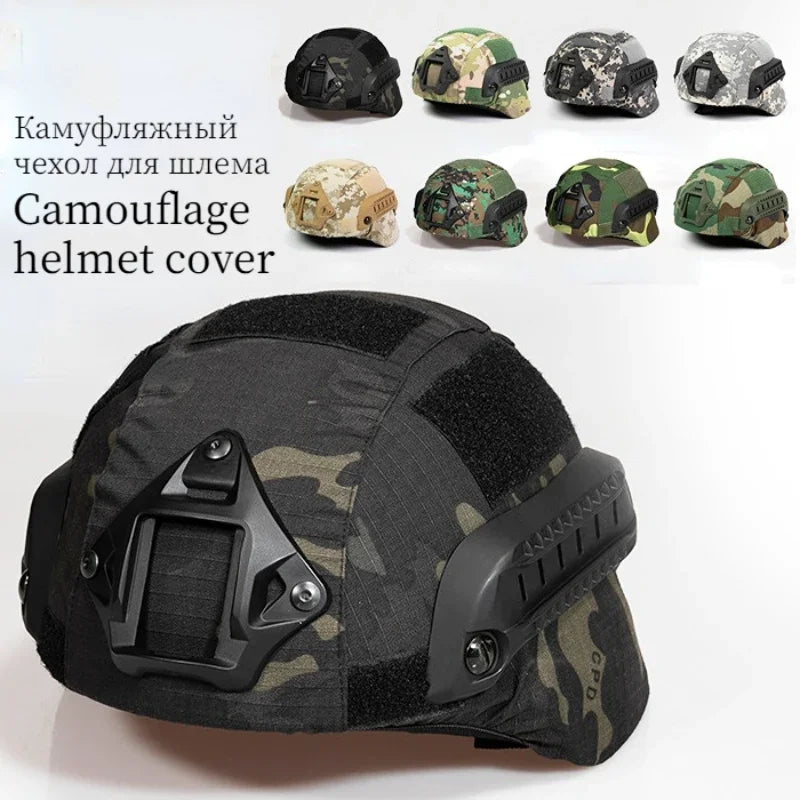 Tactical Helmet Cover Helmet Airsoft Paintball Wargame Gear CS Helmet Cover Camouflage outdoor cover cloth Tactical Equipment