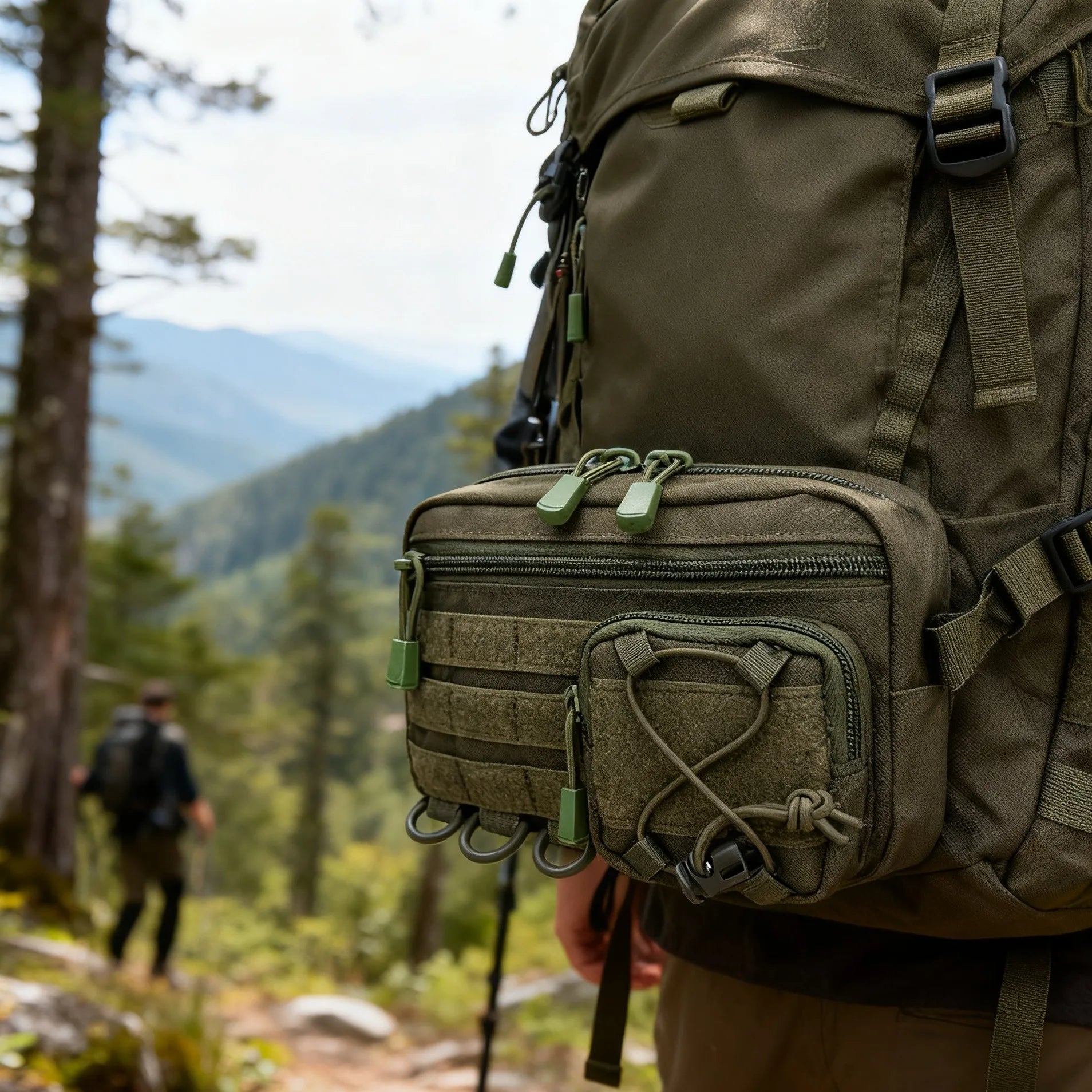 1000D Tactical Molle Horizontal Admin Pouch with Front Drawstring Pocket EMT Pouch EDC Utility Orgaznier Bag