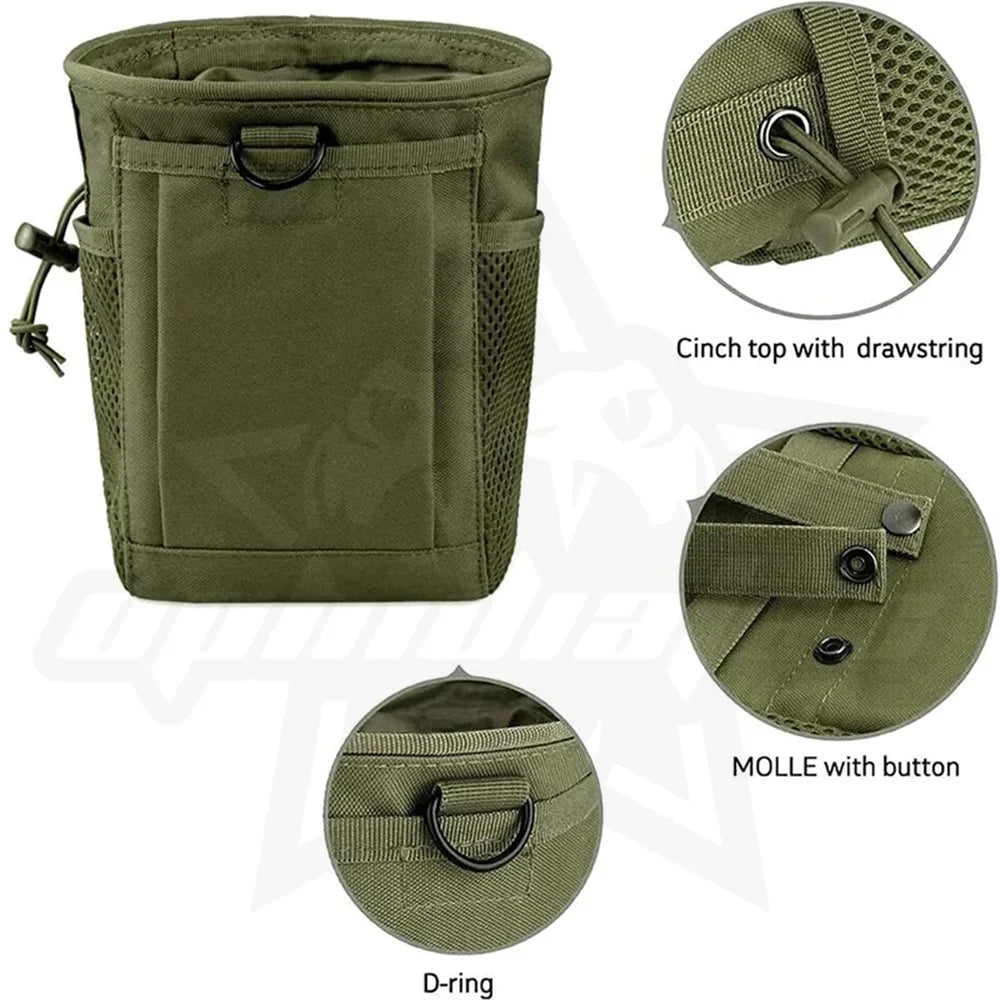 OPHIDIAN Hunting Magazine Recovery Bag Molle Trash Bag, Magazine Ammunition Bag, Belt Waist Bag Adjustable Holster Bag