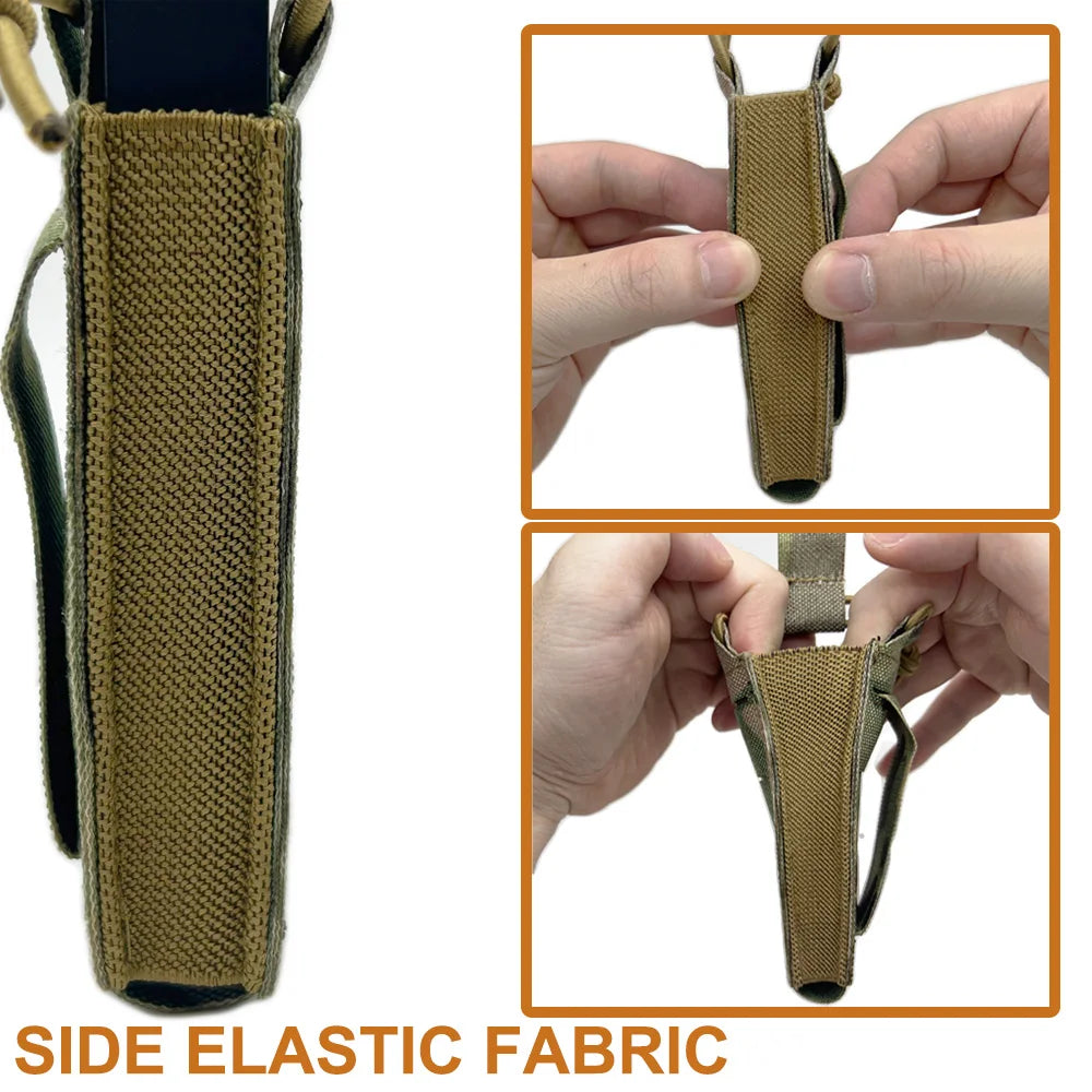 Tactical Pistol Magazine Pouch 9mm Extended Single Mag Pouch Molle Tool Flashlight Torch Holder Hunting Airsoft Accessories