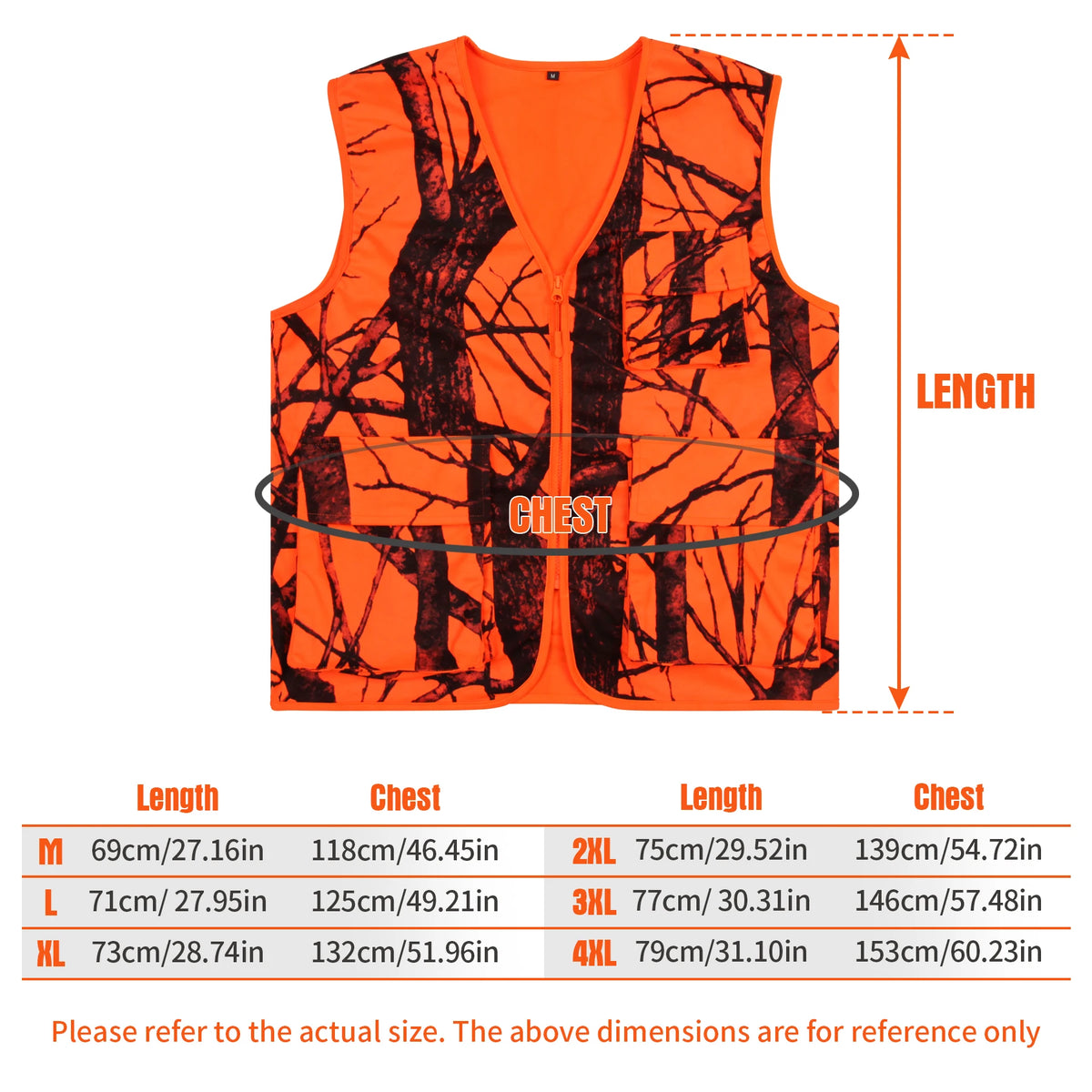 GUGULUZA Summer V-neck Men Utility Vest Orange Safety Vest Outdoor Sleeveless Hunting Fishing Vest Male Casual Sportswear M-4XL