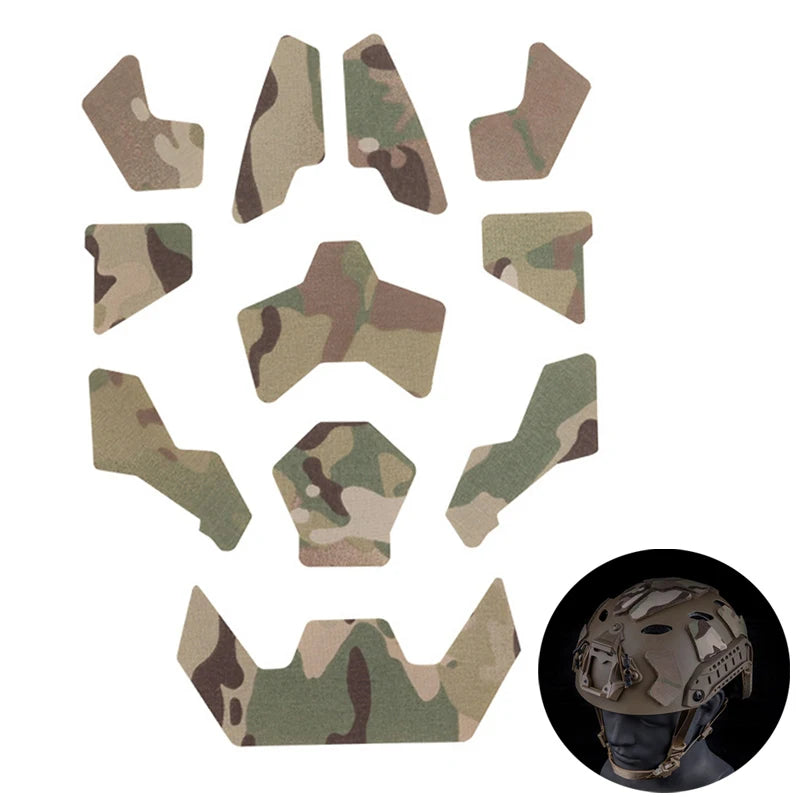 Tactical FAST Helmet Camouflage Patches for SF High Cut Hoop and Look Helmets Accessories Fastener Sticker