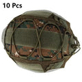 10Pcs Militar Helmet Cover for Fast MH PJ BJ OPS-Core Helmet Airsoft Paintball Tactical Helmet Cover camo with Elastic Cord