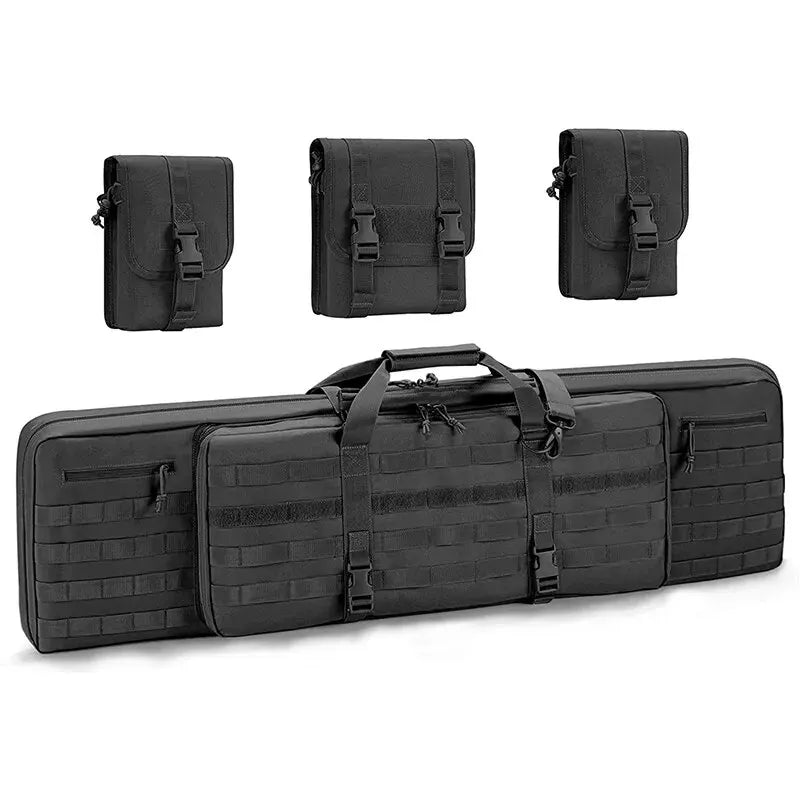 Tactical Rifle Case Backpack Waterproof Carbine Protect Rucksack 42 46inch Airsoft Portable Bags for Hunting Black