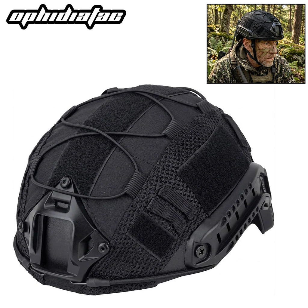 OPHIDANTC Tactical FAST Helmet Cover, 500D Nylon Durable Protective Gear for Hunting, Airsoft & Military