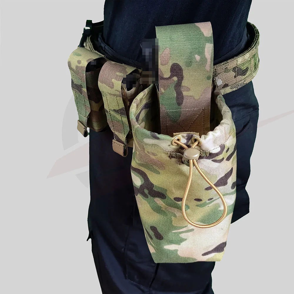 Outdoor Tactical Recycling Bag Waist Dump Pouch 9mm Double Mag Pouch+5.56 Single Mag Bag Combination Set