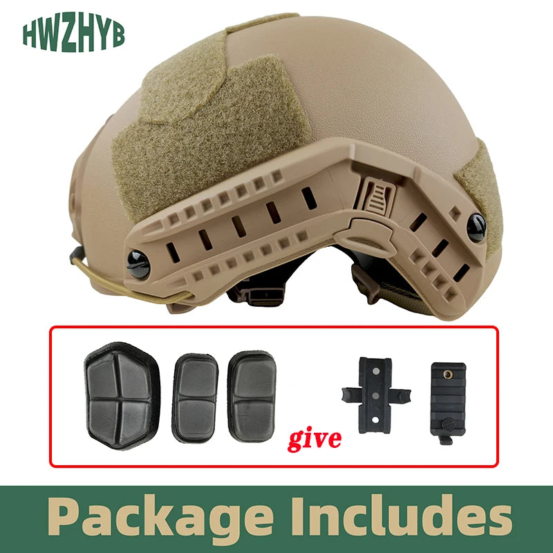 FAST Tactical Protective Helmet Airsoft MH Helmet ABS New Thickened Outdoor PJ Air Gun Shooting CS Protective Equipment