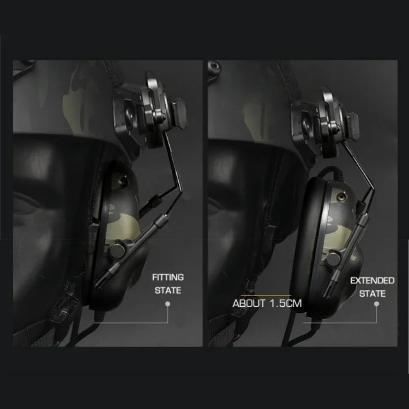 Universal Helmet Headset Mount | 19-21mm Rail Adapter | for Outdoor Comms & Cycling Radios