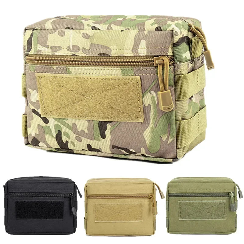 Outdoor Molle Pouches Tactical Admin Pouch Compact EDC Utility Gadget Gear Pouch Carry Accessory Belt Hanging Waist Hunting Bag