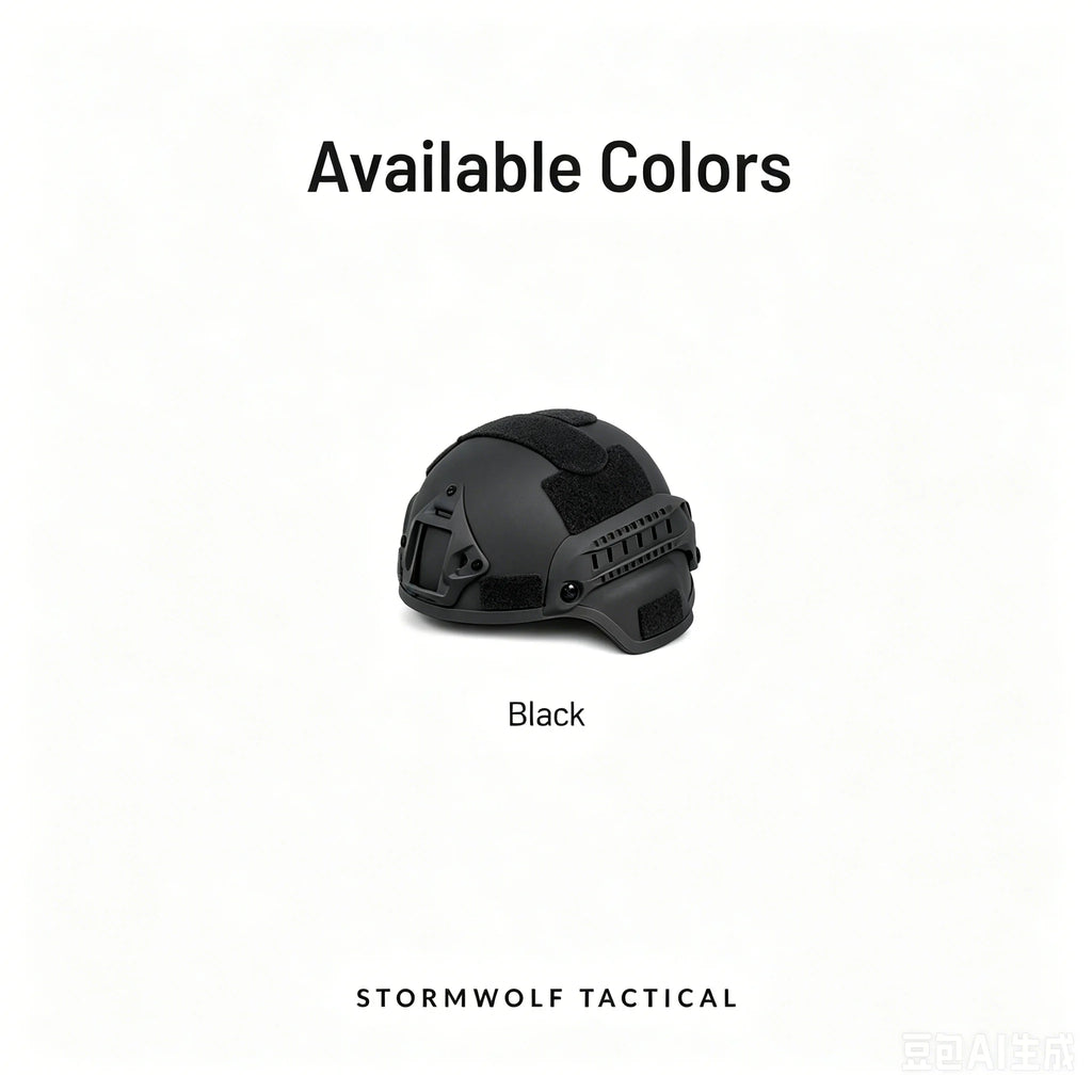 ABS MICH Style Outdoor Sports Helmet Lightweight Headgear with Side Rail Adjustable Fit for Outdoor Training