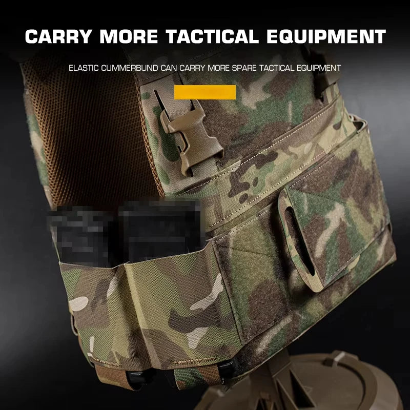 Tactical Vest FCPC Minimalistic Multi-Mission Plate Carrier Ferro Style Slickster Lightweight Airsoft V5 Vest with 25MM Clasp
