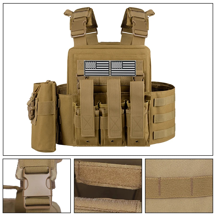 Wear resistant and tear resistant outdoor adventure vest with large capacity accessory bag on the back