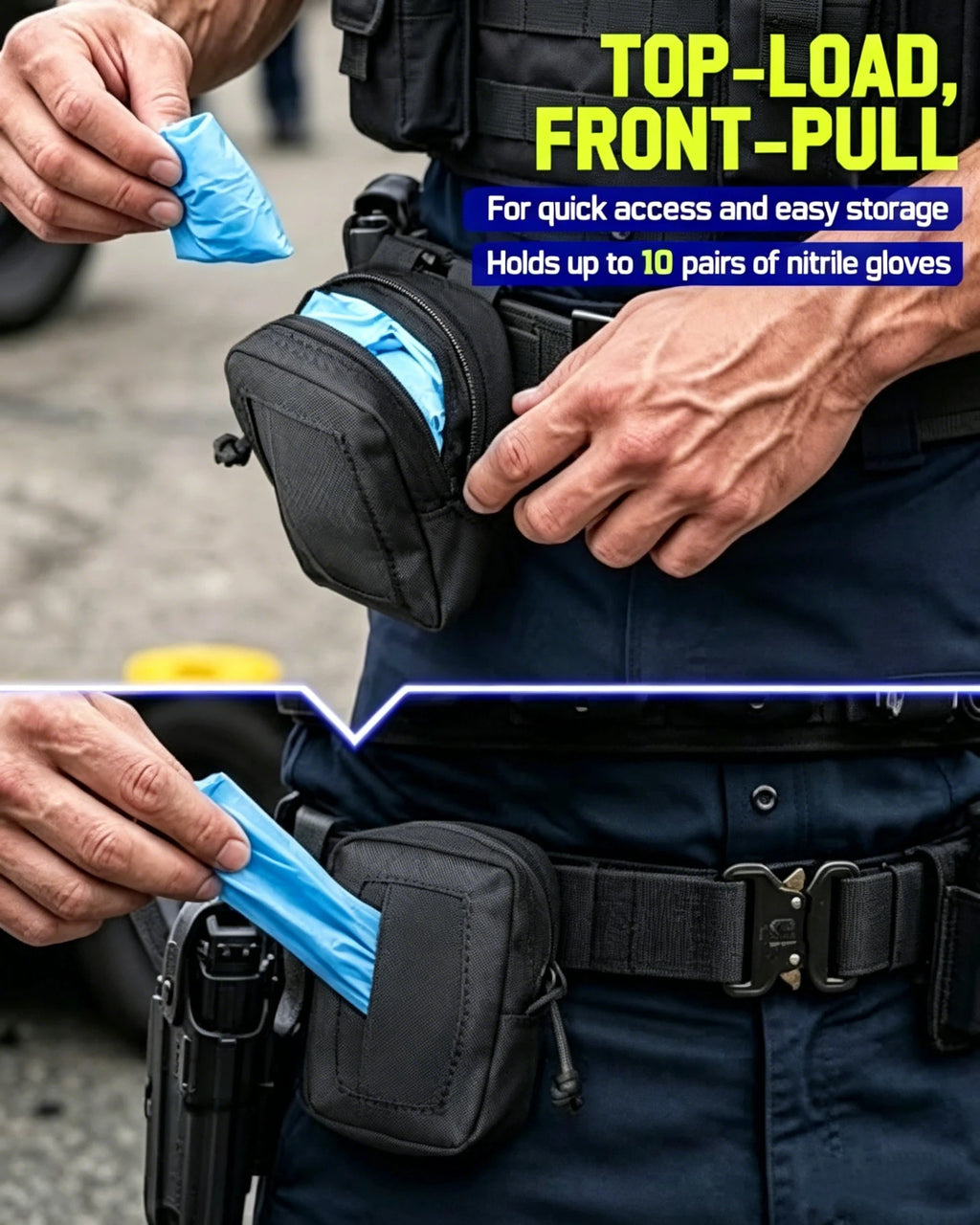 Disposable Glove Pouch MOLLE Nylon Tactical Pouch Duty Belt EMT Medical Gloves Storage Bag Outdoor Hunting Waist Pack Accessory
