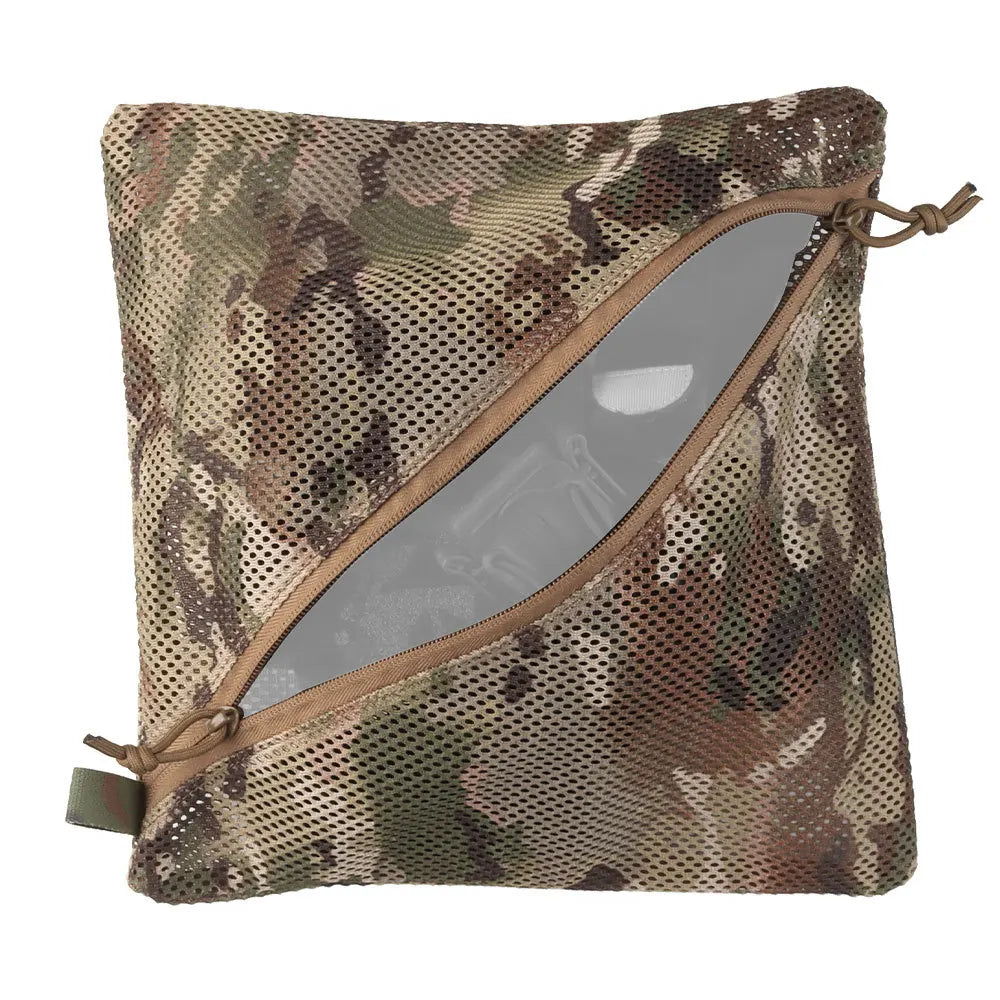 Tactical Mesh EDC Pouch Bag Utility Tool Gear Backpack Organizer Pocket Insert Modular Admin Pouch Camping Travel Hunting Bag