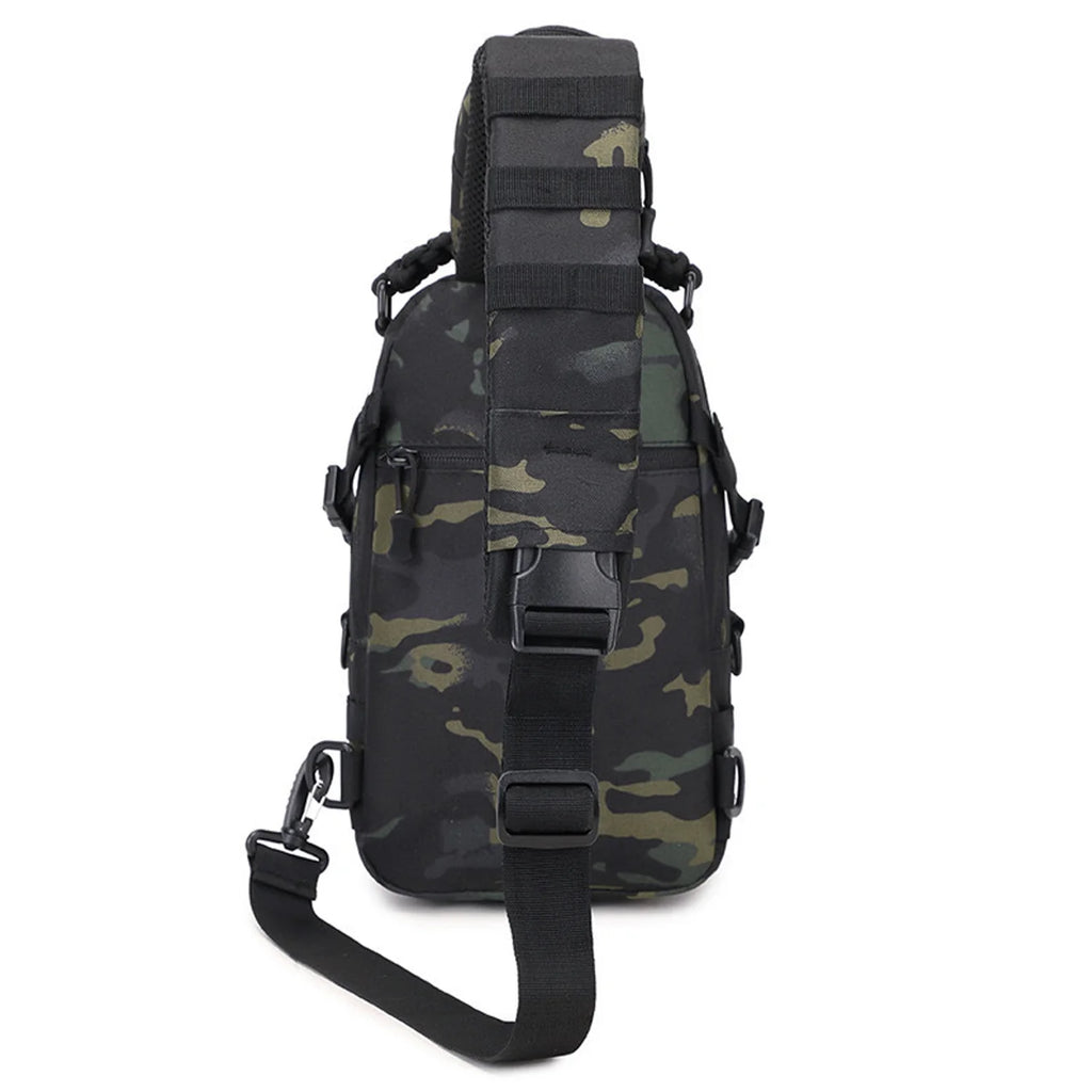 Multi functional crossbody chest bag Molle expansion system adjustable, widened, breathable single shoulder strap woven handle
