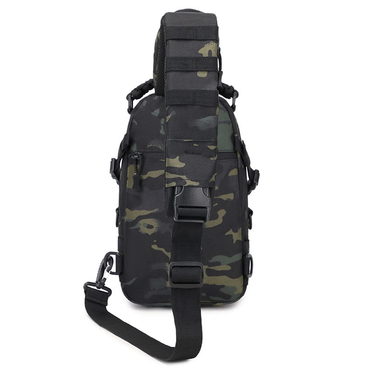 Multi functional crossbody chest bag Molle expansion system adjustable, widened, breathable single shoulder strap woven handle
