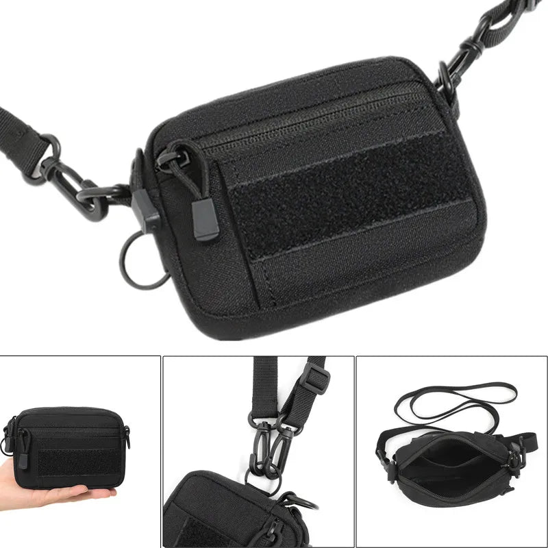 Tactical Crossbody EDC Pouch Compact Molle Waist Pack & Shoulder Bag 600D Nylon Organizer for Daily Essentials & Gadgets