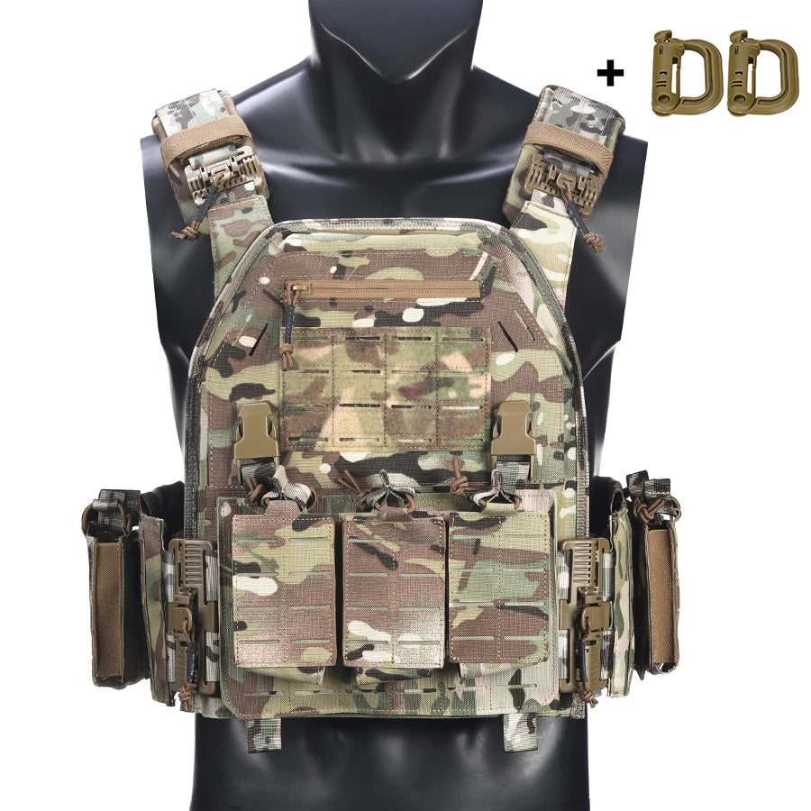 Outdoor multifunctional laser quick release hunting vest, shoulder and waist quick release accessories, reinforced rib design