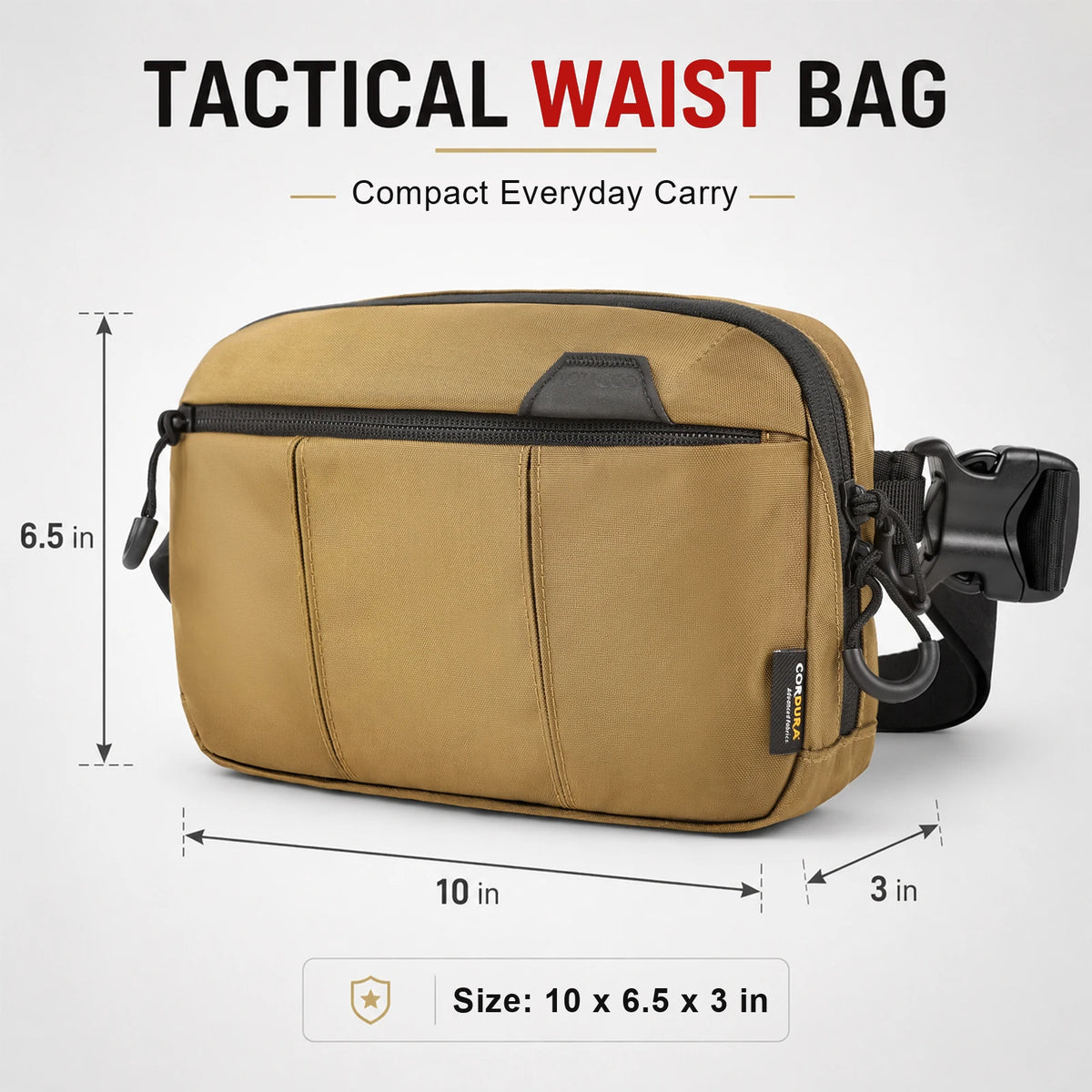 VOTAGOO Concealed Carry Waist Bag Tactical Hidden Belt Pouch EDC for Men Women Outdoor Travel Hiking Camping