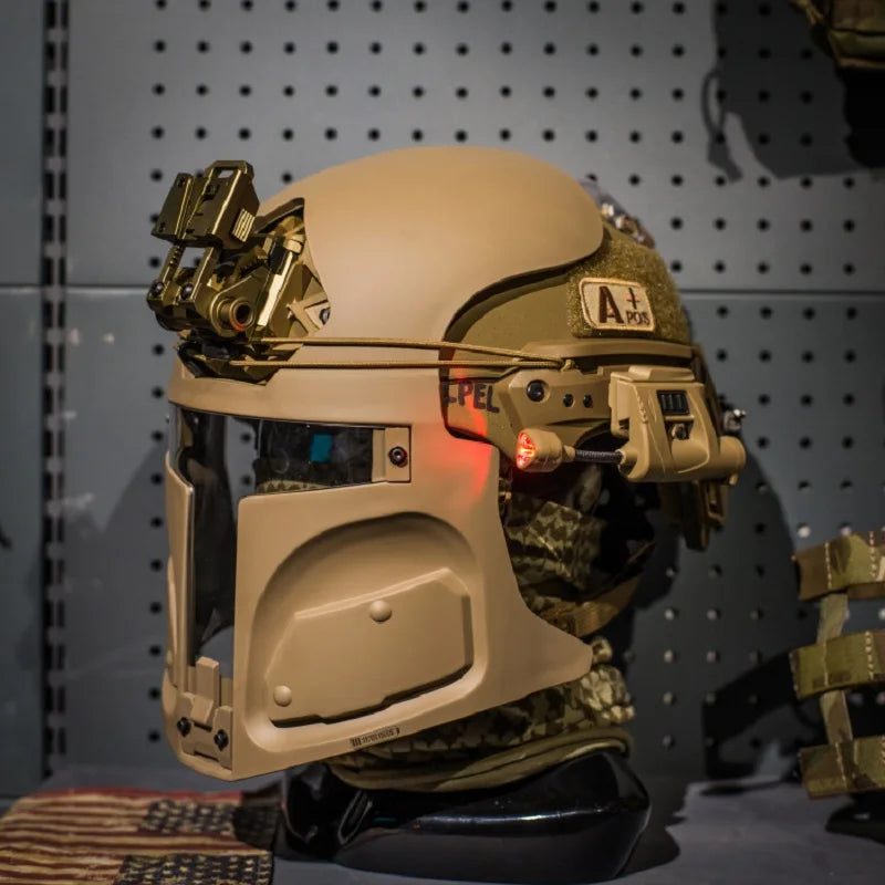 Galac-Tac Bounty Hunter Science Fiction Helmet, Tactical Mask