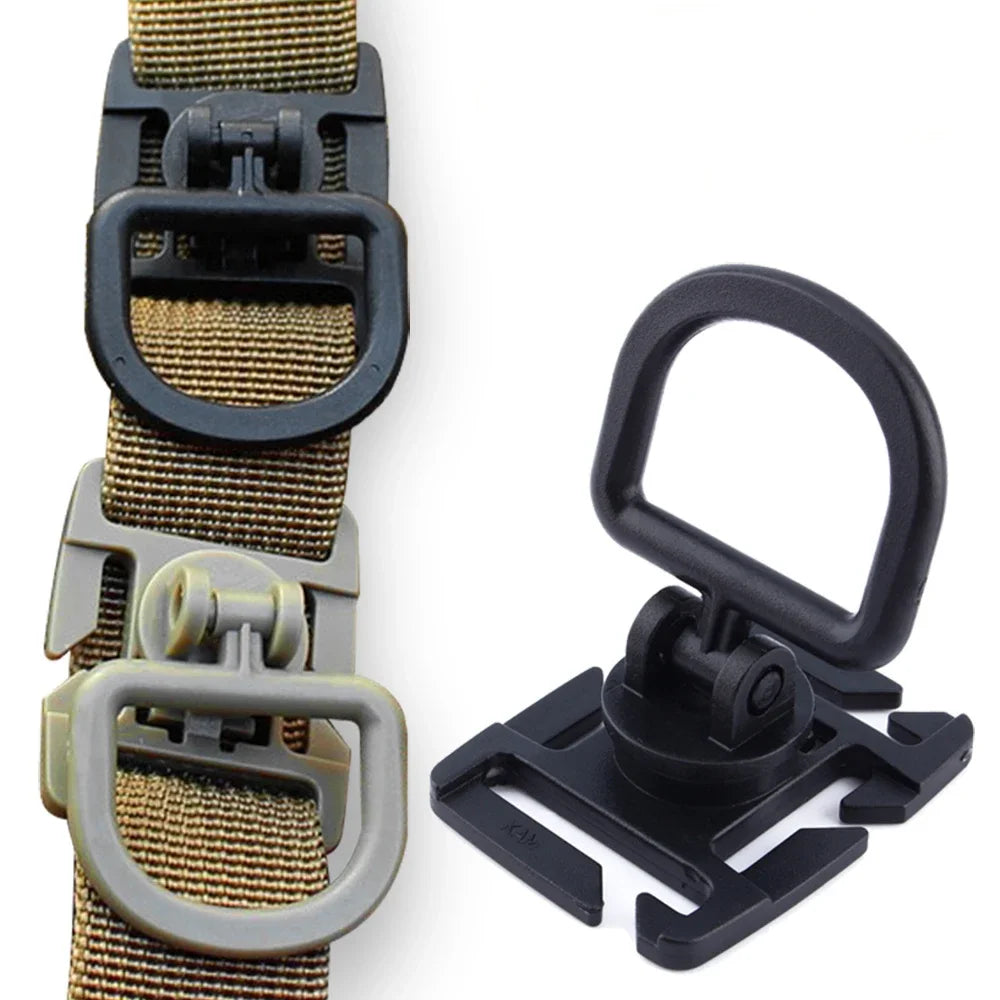 4Pcs 360 Rotation D-Ring Clips Molle Bag Accessories for MOLLE Webbing Attachment Backpacks D-Ring Grimloc Locking  D-Ring