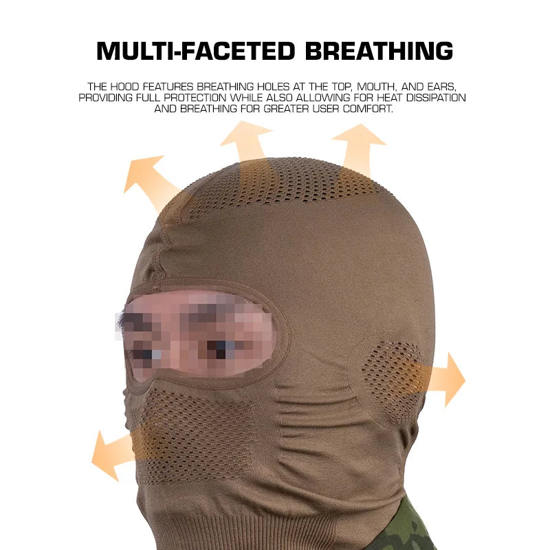 Tactical Full Face Mask High Elasticity Breathable Balaclava Hat Venom V1 for CS Paintball Motorcycle Cycling Fast Helmet Gear