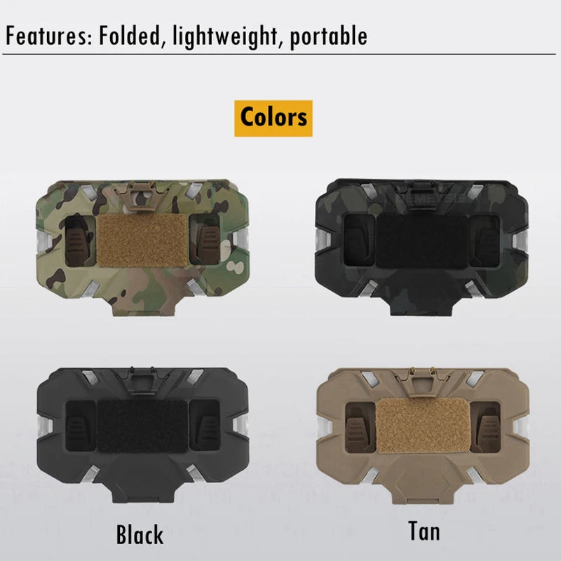 Tactical Chest Navigation Board Foldable Mobile Phone Mount Admin Panel for Molle Outdoor Folded Mobile Phone Rack