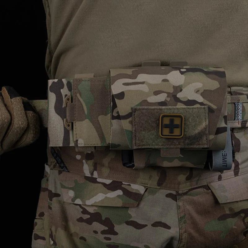 Compact Camo MOLLE First Aid Kit Quick Detach Pull Handle Lightweight Emergency Medical Pouch for Outdoor Survival Essentials