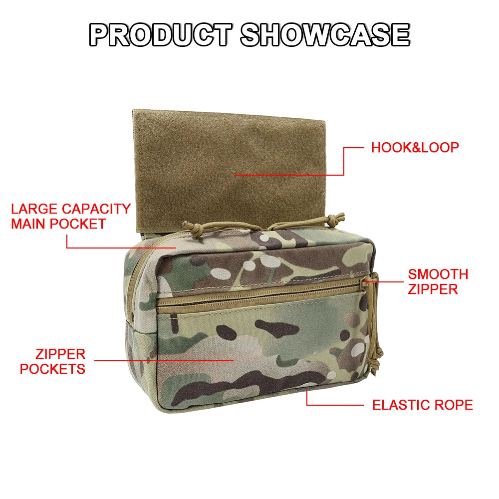 Tactical Vest Dangler Drop Pouch Mini Abdominal Dump Drop Pouch Fanny Pack for JPC CPC LBT D3CR MK3 MK4 Plate Carrier Storage