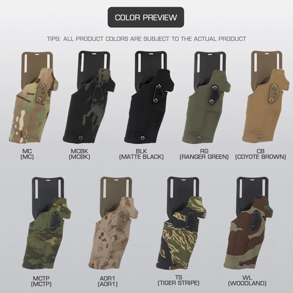 6354DO Tactical Pistol Holster for Glock 17/19 with X300/X300U Flashlight Airsoft -832 ALS Quick Release Leggings Holster