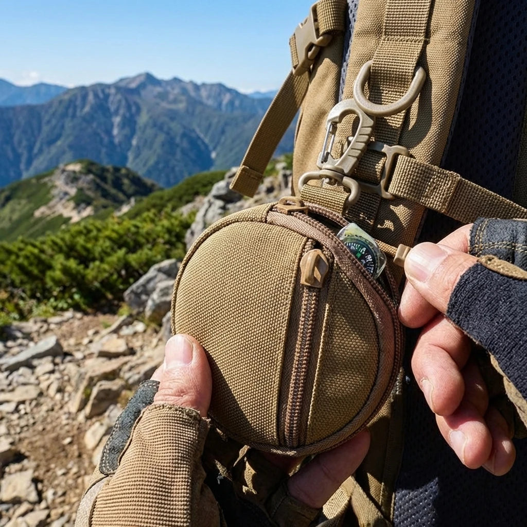 Outdoor Mini EDC Pouch Keychain Zipper Holder Earphone Key Wallet Coin Purses Utility Hiking Hunting Accessories Waist Bag