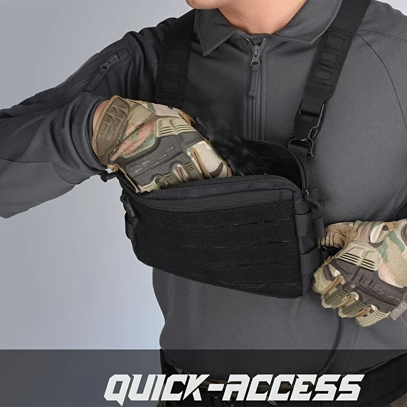 Tactical Backpack Chest Hanging Bag, Running Chest Bag, with Front Loop Reconnaissance Chest Hanging, Suitable for Outdoor