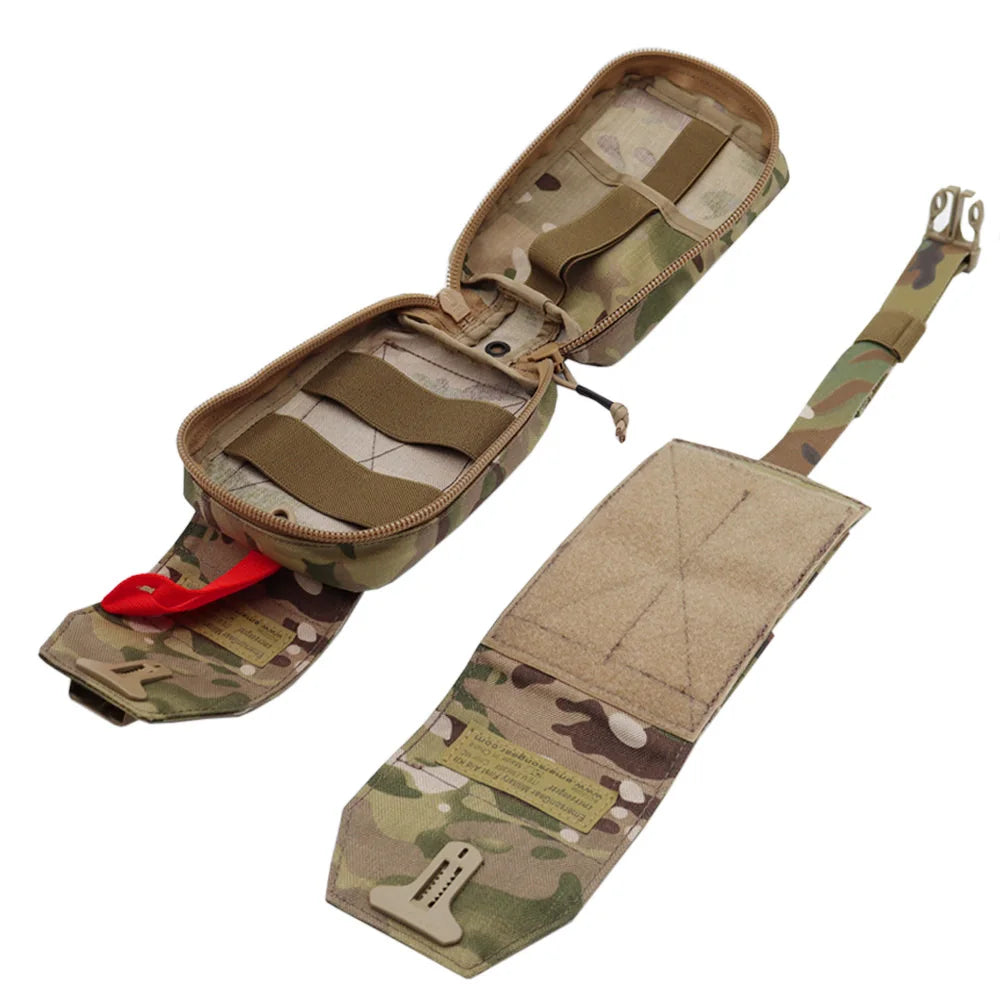 Emersongear Tactical MOLLE First Aid Kit Pouch Medical Carrier EMT IFAK Survival Bag W/ Zipper Multicam Molle Tool Pouch