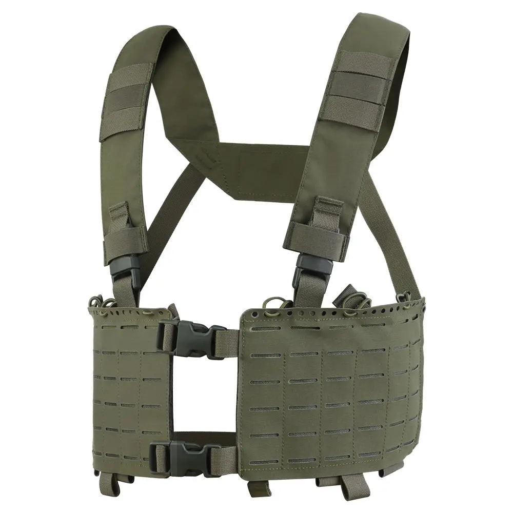 Tactical Chest Rig   Cut Molle System Military Hunting Vest Split Front Chest Rig Magazine Pouch Holster Airsoft Gear
