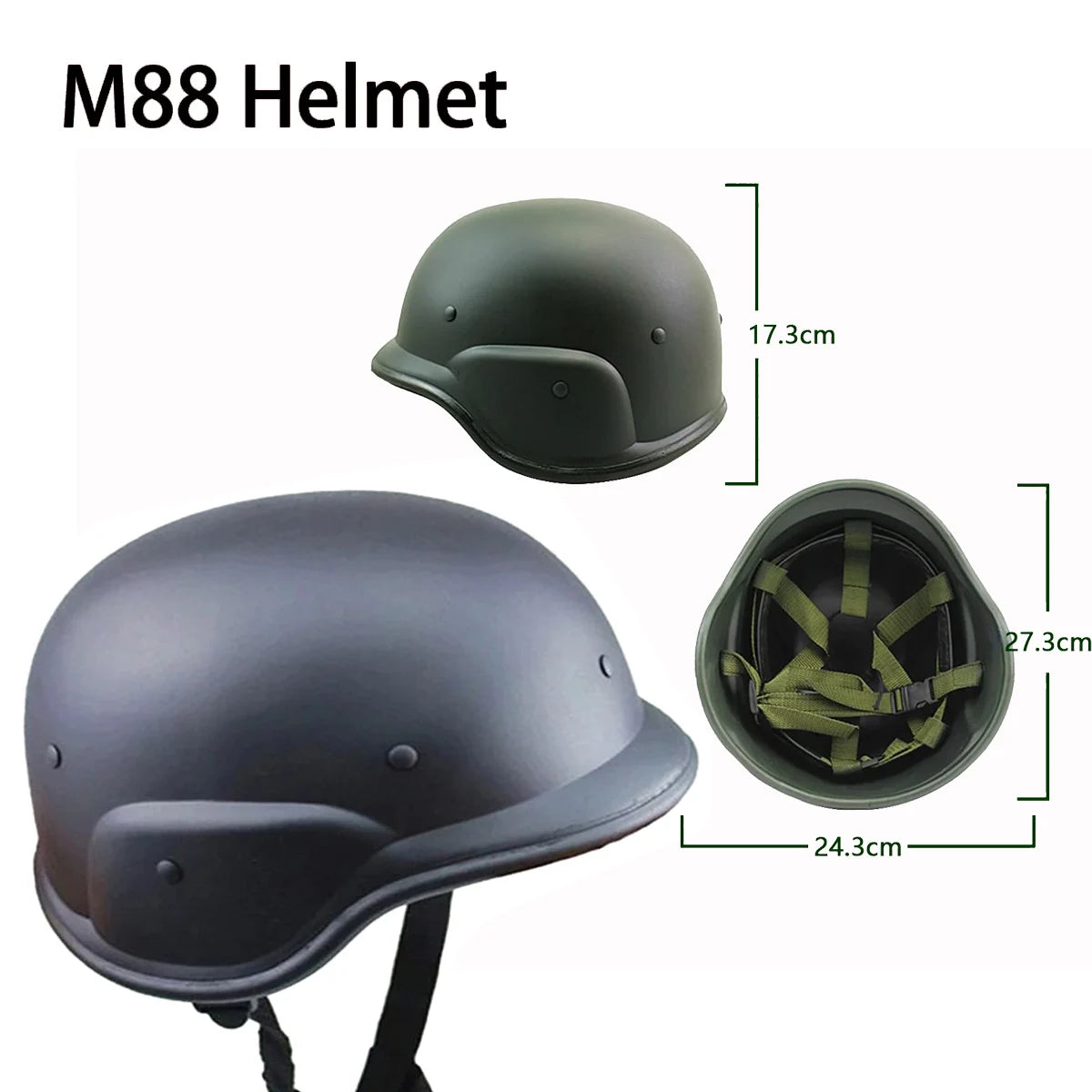 Tactical Helmet M88 Helmet CS Field Combat Motorcycle Riding ABS Plastic Jungle Game Protective Safety Helmet World War 2 German
