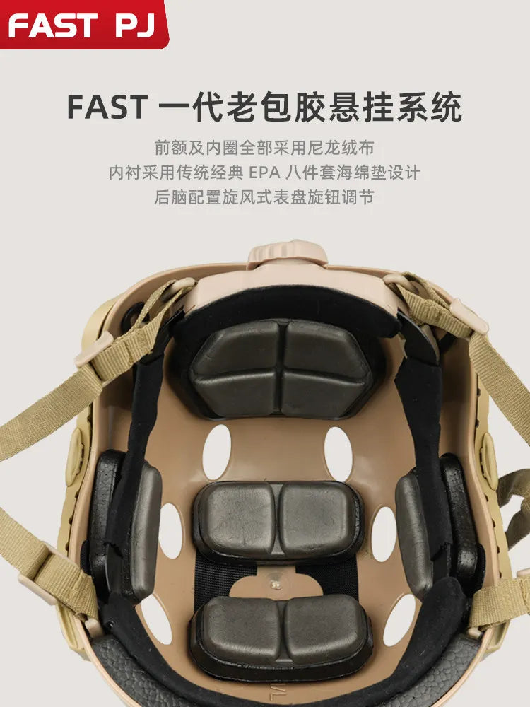 Tactical Helmet for WarGame Training Special Forces Fast CS Field Games ABS Material Equipped Realistic Headgear