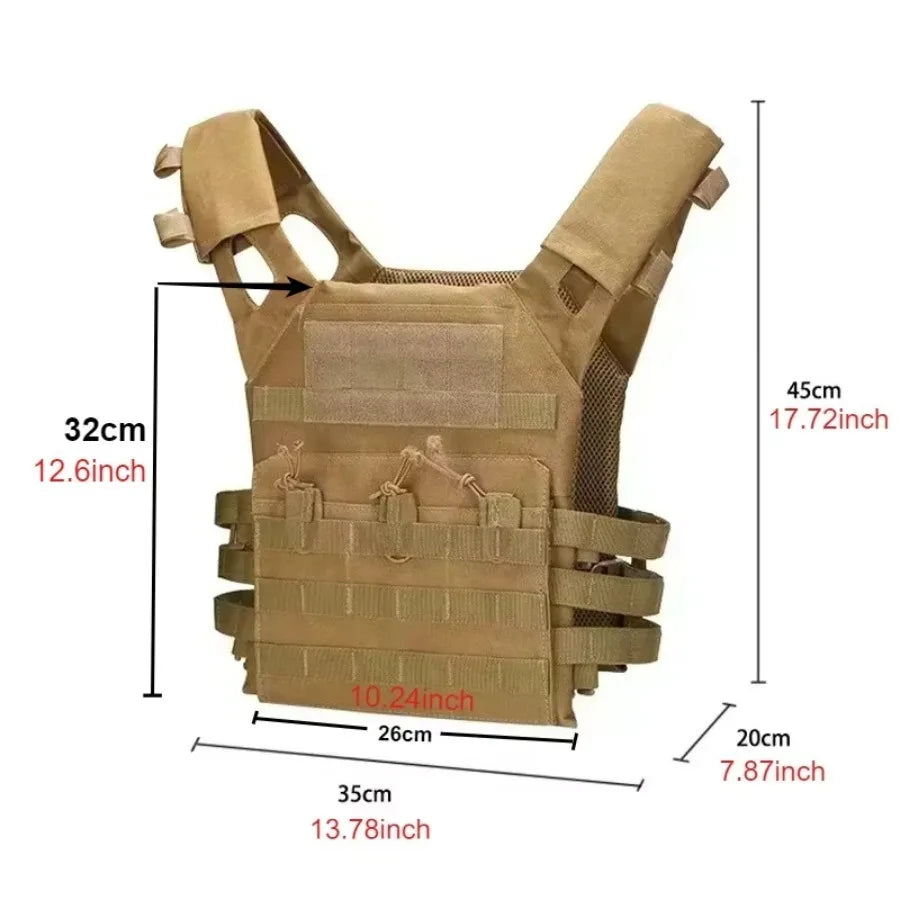 Tactical Vest Waterproof Outdoor Body Armor Lightweight JPC Molle Plate Carrier Hunting Vest CS Game Jungle Security Equipment