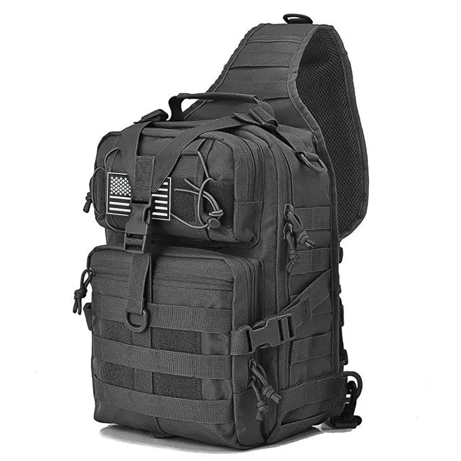 Large capacity chest bag, outdoor crossbody bag, wear-resistant Oxford cloth compression strap design, can be carried by hand