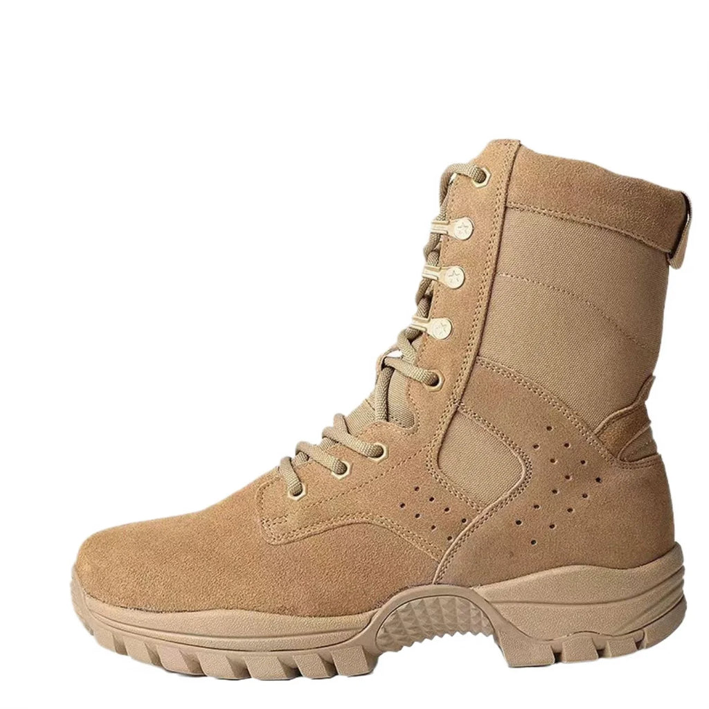 2024 New Thin Mountaineering Waterproof Breathable Combat New Side Zipper Ultra-Thin Men's Boots