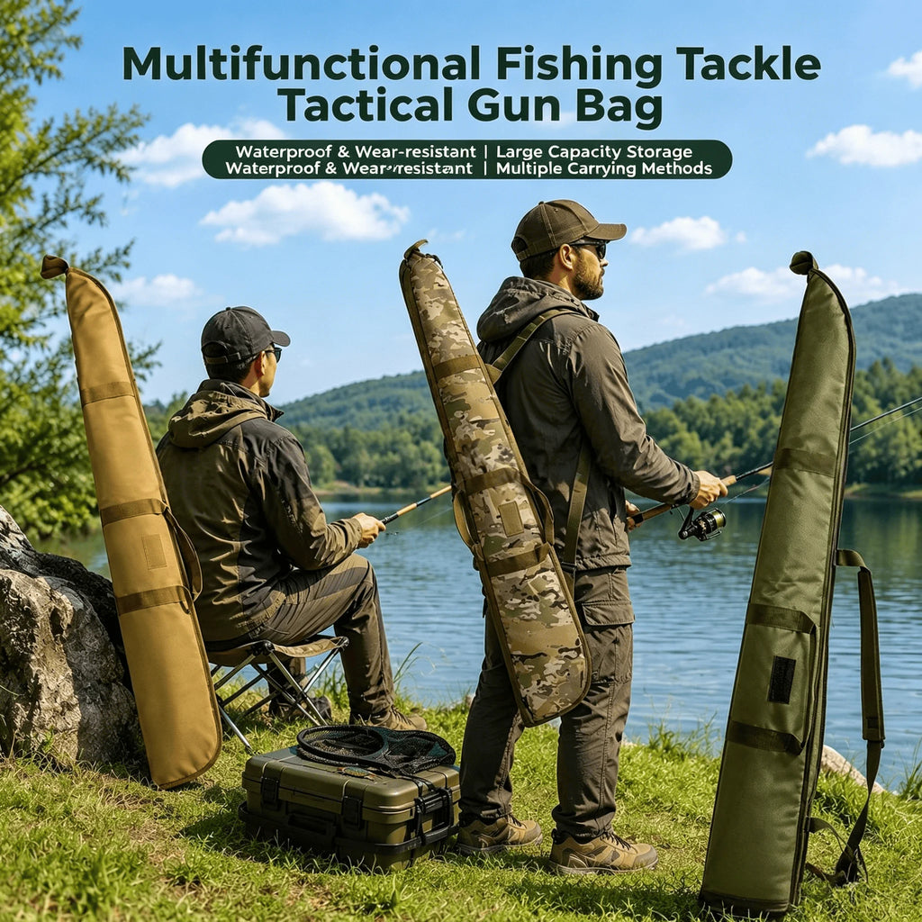 Multifunctional Fishing Gear Tactical Gun Bag Oxford Cloth Portable Storage Bag Portable Fishing Equipment Fishing Gear Bag