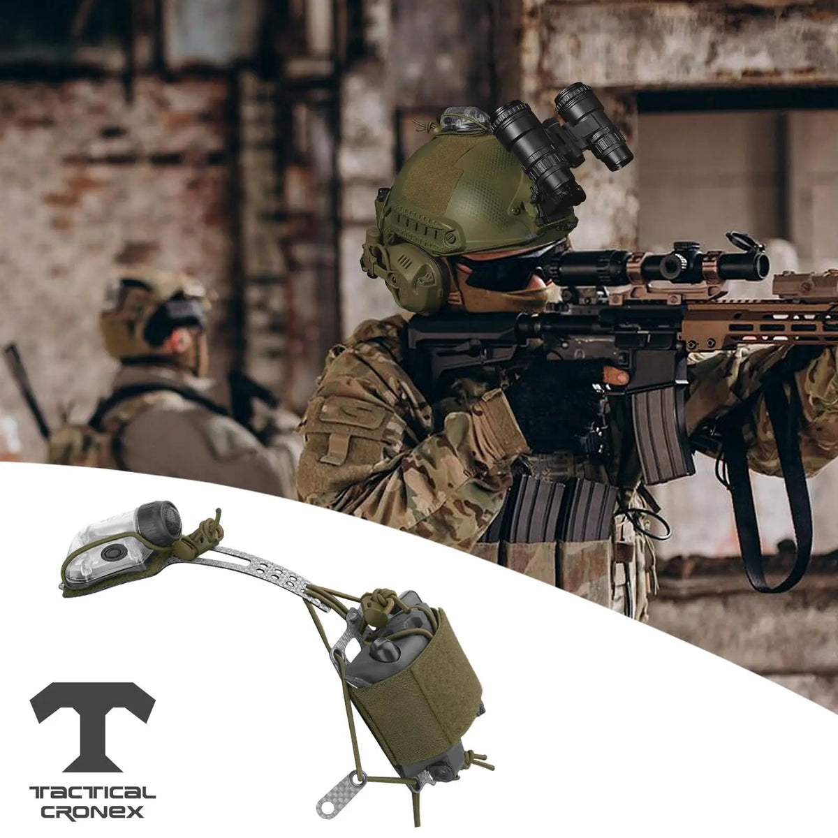 Tatcial Helmet Battery Pouch PVS NGV T Shape Counterweight Case Retention System with Hook & Loop Backing Airsoft Hunting Gear