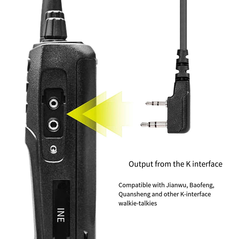V20 PTT Kenwood Baofeng Quansheng Walkie-talkie K Headset Universal 7.1mm Tactical Earphone