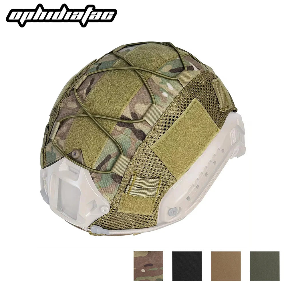 OPHIDIAN  Helmet Cover for Fast MH PJ BJ OPS-Core Helmet Airsoft Paintball Helmet Cover with Elastic Cord