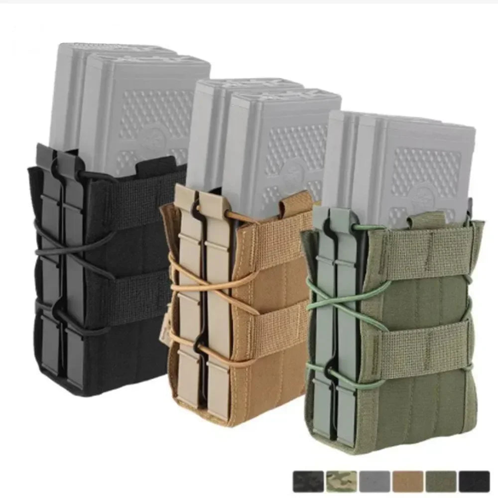 9MM 5.56 Magazine Pouches Tactical AK AR M4 AR15 Single Magazine Bag Rifle Pistol Molle Mag Holster Pouch Hunting Tools Holder