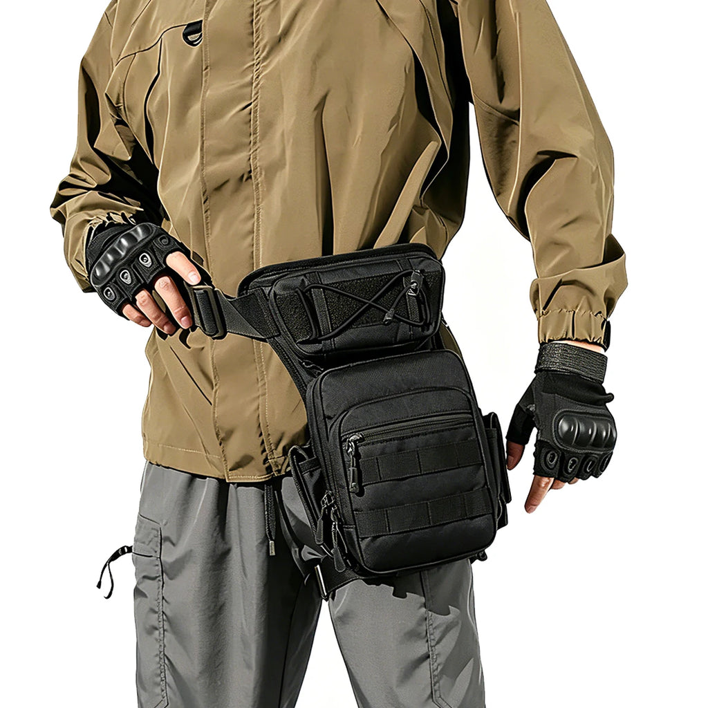 Hunting Leg Bag Molle Adjustable Waist Leg Bag Durable Fabric Cycling Hiking Outdoor Hunting Men's Practical Hip Bag
