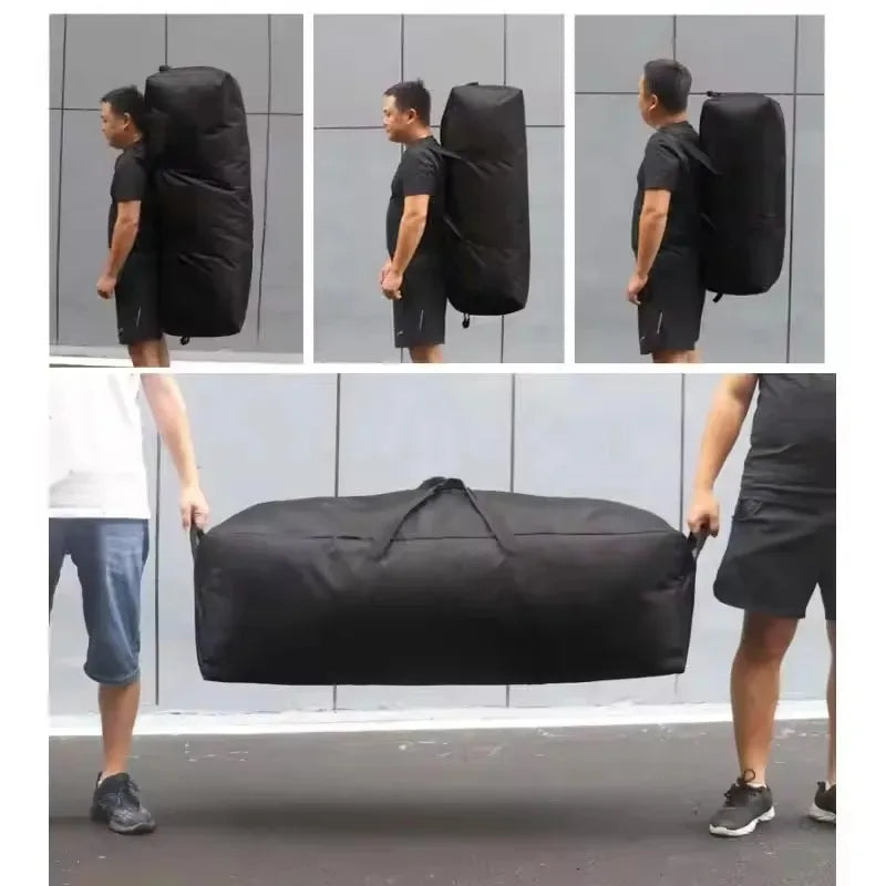 1680D Oxford Fabric Outdoor Waterproof Storage Bag | 55L-150L Foldable Luggage Duffle Backpack Waterproof Large Hiking Handbags