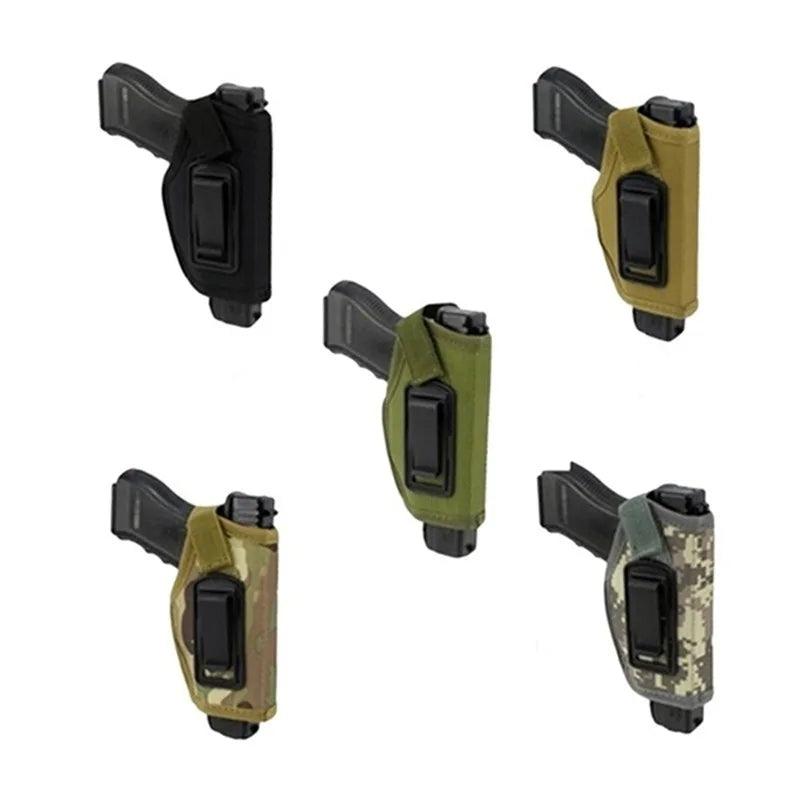1pcs Molle Right Left Interchangeable Tactical Pistol Hand Gun Holster Hunting Black Magazine Slot Holder bag