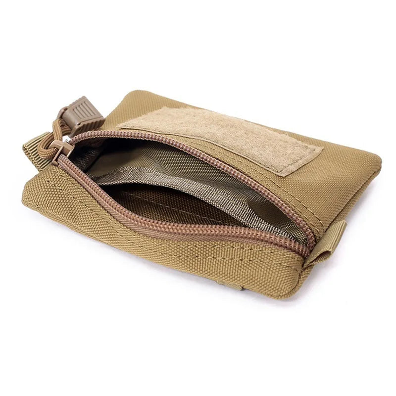 Outdoor Camping EDC Wallet Molle Waterproof Portable Travel Pouch Zipper Waist Pouch for Climbing Hiking Hunting EDC Pouch